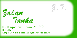 zalan tanka business card